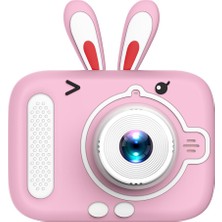 Watch Gear X12 Mini Kamera Oyuncak Hd Çift Lensli Video Kaydedici Çocuklar Için Hediye (32G Hafıza Kartı + Kart Okuyucu Ile) - Pembe Tavşan (Yurt Dışından)