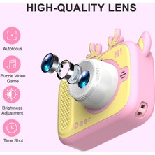 Watch Gear X12 Mini Kamera Oyuncak Hd Çift Lensli Video Kaydedici Çocuklar Için Hediye (32G Hafıza Kartı + Kart Okuyucu Ile) - Pembe Tavşan (Yurt Dışından)