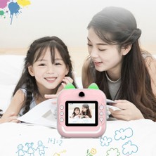 Watch Gear Q5 Taşınabilir Hd Anında Fotoğraf Yazıcı Kamera 2,4 Inç IPS Ekran 1080P Video Çocuk Kamerası-Pembe (Yurt Dışından)