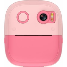Watch Gear P5 2,4 Inç Çocuk Anında Hd Video Baskı Kamerası 32G Tf Kart ve Kart Okuyuculu Fotoğraf Yazıcısı-Pembe (Yurt Dışından)