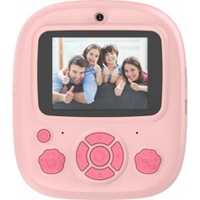 Watch Gear P5 2,4 Inç Çocuk Anında Hd Video Baskı Kamerası 32G Tf Kart ve Kart Okuyuculu Fotoğraf Yazıcısı-Pembe (Yurt Dışından)