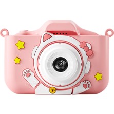 Watch Gear Y20 Karikatür Uzay Kedisi 2.0 Inç Ekran Kamera Müzik ve Oyun ile Şarj Edilebilir Çocuk Kamera Oyuncak-Uzay Kedisi/pembe (Yurt Dışından)