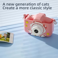 Watch Gear Y20 Karikatür Uzay Kedisi 2.0 Inç Ekran Kamera Müzik ve Oyun ile Şarj Edilebilir Çocuk Kamera Oyuncak-Uzay Kedisi/pembe (Yurt Dışından)