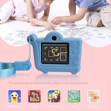 Watch Gear KDC-0026A 2 Inç Ekran Çocuk Eğitim Kamerası Çocuk Video Kamera Oyuncak-Mavi (Yurt Dışından)