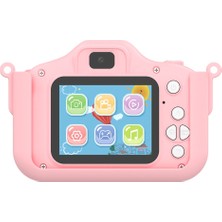 Watch Gear X12S Çocuk Kamera Oyuncak Karikatür Dinozor Çocuk Fotoğraf Video Kaydedici 32G Tf Kart + Kart Okuyucu (Ce Sertifikalı) - Pembe (Yurt Dışından)