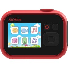 Watch Gear UL-1219A Mini 2 Inç Ekran Çocuk Eğitici Kamera Çocuk Video Kamera Oyuncak-Kırmızı (Yurt Dışından)