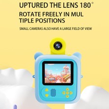 Watch Gear Çocuklar Için D2 2,4 Inç Anında Baskı Kamerası Hd Çevirmeli Lens Renkli Fotoğraf Baskı Video Kaydedici-Sarı (Yurt Dışından)