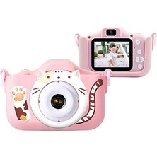 Watch Gear M8 2,0 Inç Hd Çift Kamera, 32GB Kart/kart Okuyuculu Dijital Kamera Karikatür Tasarımı-Pembe (Yurt Dışından)