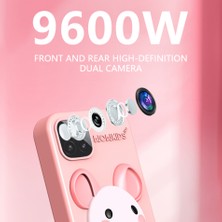 Watch Gear P1 Plus Bebek Erken Eğitim Çocuk Telefonu Oyuncak Çift Lensli Kamera (Depolama Kartı Olmadan) - Pembe (Yurt Dışından)