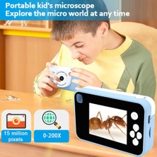 Watch Gear AC10 Hd Çift Lensli 2,4 Inç IPS Ekranlı Çocuk Kamerası, TRIPOD+32GB Hafıza Kartı-Mavi (Yurt Dışından)