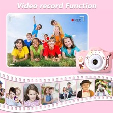 Watch Gear M8 2.0 Inç Hd Çift Kamera Dijital Çocuk Kamerası, Fotoğraf Video Oyunu Desteği Tf Kart-Mavi (Yurt Dışından)