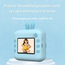 Watch Gear A23 2,4 Inç Ekran Mini Çocuk Hd Dijital Kamera Taşınabilir Anında Fotoğraf Baskı Makinesi-Mavi (Yurt Dışından)