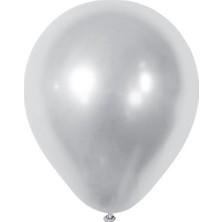 Krom Lateks Mini Balon Gümüş 5 Inc 12 cm 10'lu
