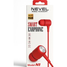 Nevel N1 Kırmızı – Kablolu Stereo Kulaklık (3.5mm Jak)