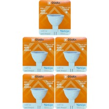 (5 adet) Osaka 5W (40W) Beyaz Işık (6500K) G4 Duylu (Iğne Bacak) LED Çanak Ampul