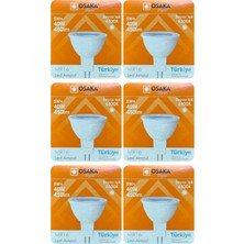 (6 adet) Osaka 5W (40W) Beyaz Işık (6500K) G4 Duylu (Iğne Bacak) LED Çanak Ampul