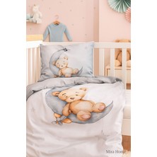 Mira Home Yenidoğan Kız / Erkek Unisex Bebek Nevresim Takımı 3D Pamuklu Uykudaki Ayıcık