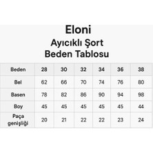 Jeans Ayıcık Desenli Likralı Kot Şort