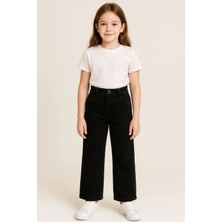 Kız  Çocuk Jeans Beli Lastikli Kot Pantolon