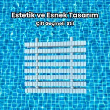 Pi London Havuz Savak Izgarası Çift Geçmeli Kaymaz Dayanıklı Drenaj Su Tahliye Kolay Montaj 10 Metre