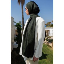 Moren Desen Shine Line Şal Siyah-Haki