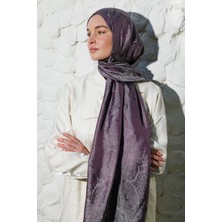 Vera Desen Shine Line Şal Mor-Gri