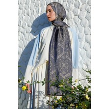 Soler Desen Shine Line Şal Lacivert-Bej