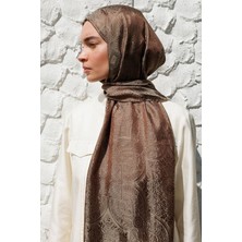 Vera Desen Shine Line Şal Acı Kahve-Bej