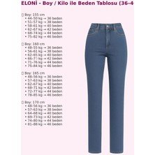 Kadın Jeans Gabardin Kumaş Taşlı  Ispanyol Paça Pantolon