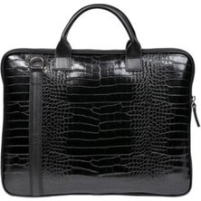 BYZ -245 Kroko Siyah Leptop Evrak Çantası Omuzdan Askılı 39X30X5 cm