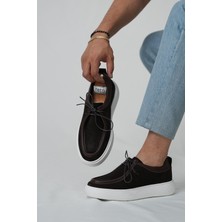 Orion Model Hakiki Deri El Yapımı Erkek Kahverengi Süet Casual Ayakkabı