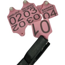 Samara Çiftlik Ekipmanları 25 Adet Pembe Renk Büyükbaş Düşmeyen Hayvan Kulak Küpesi