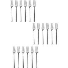 18 Adet Metalik Tatlı Çatalı, Sade ve Şık Kahvaltı, Pasta Çatalı Seti