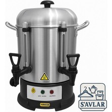 Savlar 40 Bardak Çay Otomatı- Paslanmaz Çelik,çift Musluklu,endüstriyel Semaver