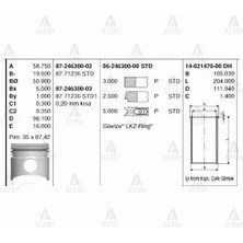 Goetze 87-71236-STD Pıston Segmanlı Npr-59 102MM Std