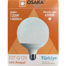 (1 Adet) 20W (120W) 6500K (Beyaz Işık) E27 Duylu (Kalın Duy) Glop LED Ampul