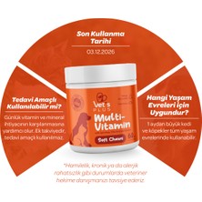 Vet's Plus Multivitamin Çiğnenebilir Tablet 60'lı (Kedi ve Köpekler için Spirulinalı Multivitamin)