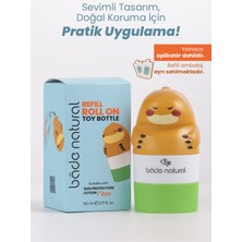 Bade Natural Güneş Koruyucu Losyon Aplikatörü Dinozor Figürlü Doldurulabilir Roll On 110 ml
