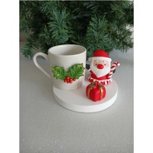 Yılbaşı Temalı Sunumluk Kahve Fincanı, Beyaz, Şık ve Sıcak Hediye Seçeneği