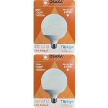 (2 Adet) 20W (120W) 6500K (Beyaz Işık) E27 Duylu (Kalın Duy) Glop LED Ampul