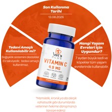 Vet's Plus C Vitamin Tablet 75'li (Kedi ve Köpekler için C Vitamini Desteği)