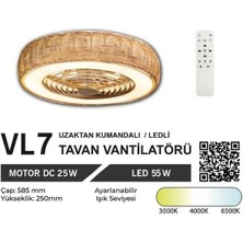 Orbus Vl7 Uzaktan Kumandalı Tavan Vantilatörü