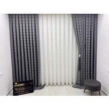 Nivemeshome Tuna 107 K.gri 1/3 Sık Pileli Fon Perde Apm