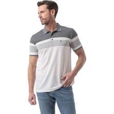 Yatay Parçalı Polo T-Shirt