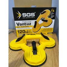 Sgs Profesyonel Üçlü Vantuz - 120 kg Taşıma Kapasiteli (Ø118 Mm)