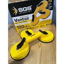 Sgs Profesyonel Üçlü Vantuz - 120 kg Taşıma Kapasiteli (Ø118 Mm)