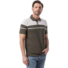 Yatay Çizgi Desenli Polo T-Shirt