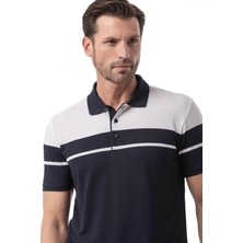 Yatay Çizgi Desenli Polo T-Shirt