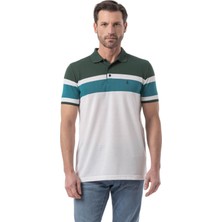 Yatay Parçalı Polo T-Shirt