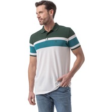 Yatay Parçalı Polo T-Shirt
